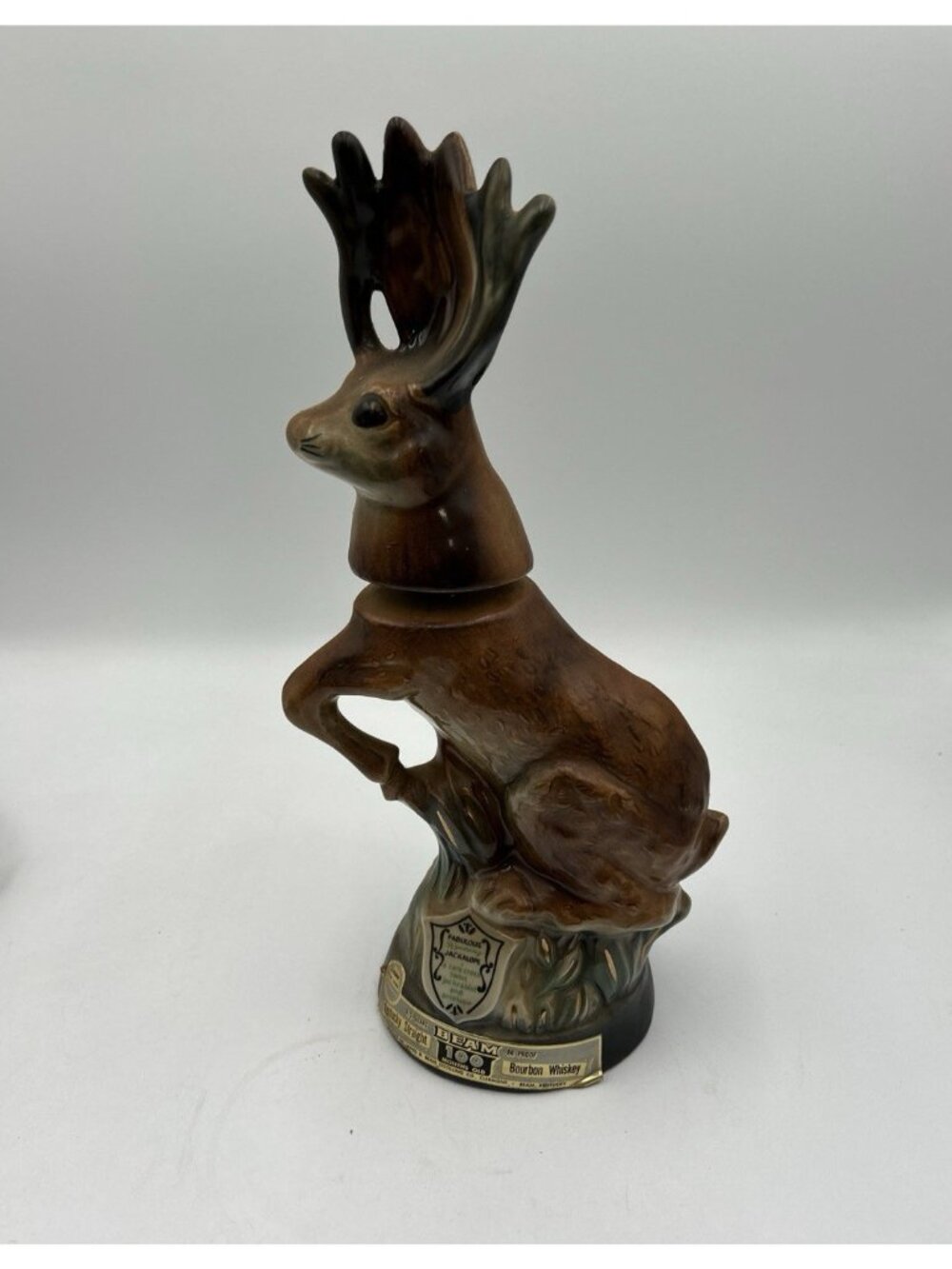 Vintage 1971 Jim Beam Wyoming Jackalope Whiskey Decanter Empty Very Cool Piece